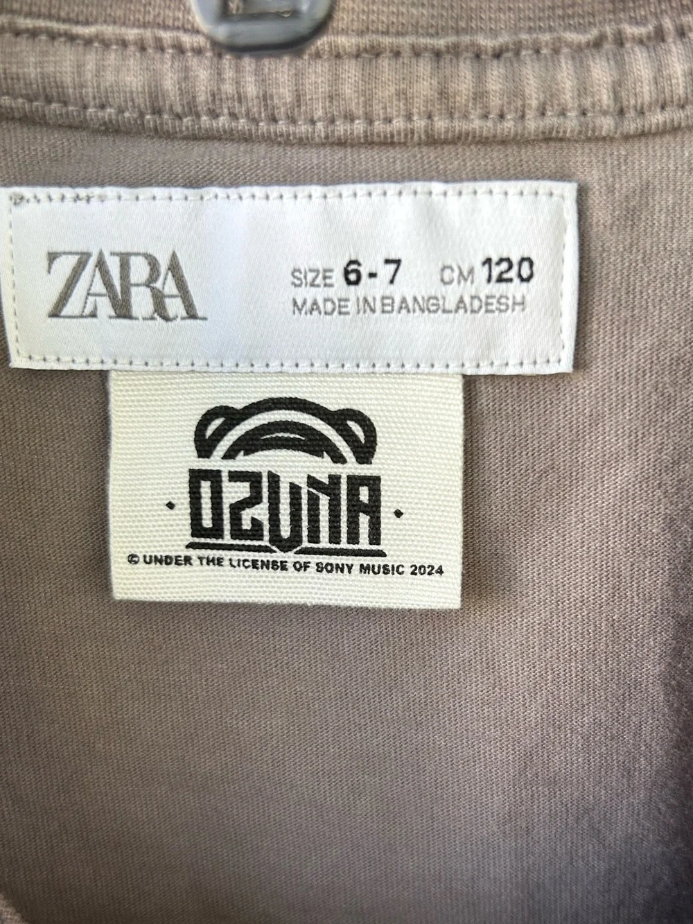 Boy’s Zara x Ozuna Collab Graphic Bear T-Shirt Size 6-7